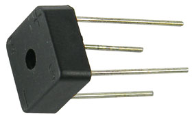 6A, 50PIV Square Bridge Rectifier, Wire Leads